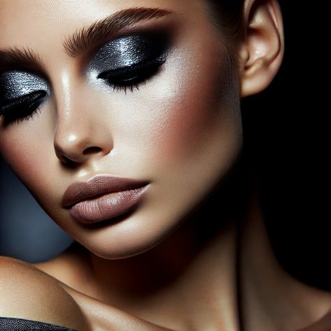 Create a dramatic look with a silver smokey eye. Blend dark, matte shades for depth and use metallic silver shadows on the lids for a bold, sparkling finish. Pair with nude lips to let the eyes pop.
#SilverSmokeyEye #MetallicMakeup #BoldEyes #GlamNight #SmokeyEye Silver Smokey Eye, Metallic Makeup, Nude Lips, Bold Eyes, Dramatic Look, Smokey Eye, Metallic Silver, Universe, Lips