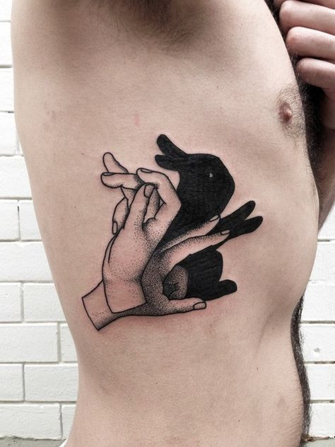 rabbit bunny tattoos kindness Hase Tattoos, Shadow Tattoo, Bunny Tattoos, Rabbit Tattoos, Sweet Tattoos, Shadow Puppets, Tattoo Life, White Tattoo, Tattoo Blog