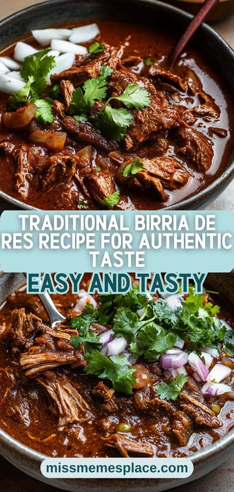 Unleash the flavors of Mexico with our Traditional Birria de Res Recipe, a true taste of authenticity! This beloved dish combines slow-cooked beef with a tantalizing sauce made from dried guajillo chiles and aromatic vegetables. Serve it as a hearty stew or in tacos for a delightful twist. With the perfect balance of spices and a rich broth, this birria recipe is not just a meal; it’s an experience to savor. Perfect for celebrations or cozy dinners, Authentic Birria Recipe, Authentic Birria, Beef Birria Recipe, Birria Recipe, Beef Birria, Oregano Chicken, Mexican Stew, Cozy Dinners, Hearty Stew