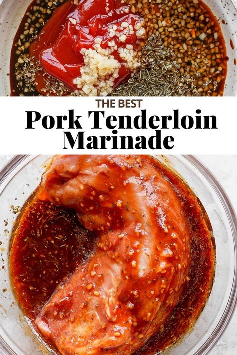 Best Pork Tenderloin Marinade - a simple, easy pork tenderloin marinade recipe that is packed with flavor and perfect before you grill or smoke your pork tenderloin! #porktenderloinmarinade #porktenderloinrecipe #porktenderloinmarinaderecipe #porkmarinade Best Pork Tenderloin Marinade, Smoked Pork Tenderloin Recipes, Pork Marinade Recipes, Best Pork Tenderloin, Easy Pork Tenderloin Recipes, Grilled Pork Tenderloin Recipes, Tenderloin Marinade, Pork Tenderloin Marinade, Easy Pork Tenderloin