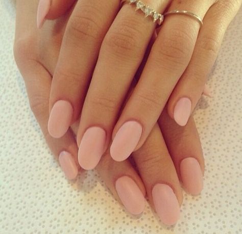 Love these pink matte nails! Also love how natural it looks! Ring, Nails, Pink