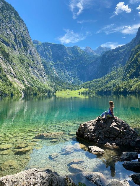 best-day-trips-in-munich-lake-obersee-close-to-koenigssee-bayern-germany Day Trips From Munich, Bayern Germany, Landscape Flowers, Germany Castles, Hiking Spots, Senior Trip, Alpine Lake, Tourist Information, Boat Tours