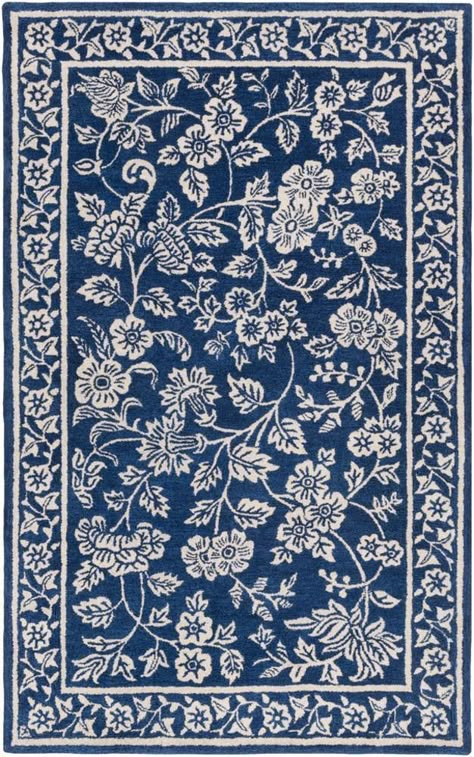 Blue And White Rug, Carpet Styles, Grey Carpet, Bone White, Neutral Rugs, Hand Tufted Rugs, White Rug, Floral Rug, Tufted Rug