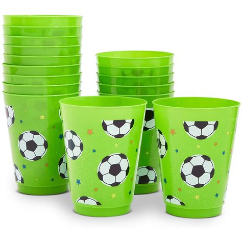 Arrives by Tue, Dec 26 Buy 16 Pack Plastic Soccer Cups for Kids, Sports Party Favors for Birthday Party Supplies (16 oz) at Walmart.com Soccer Party Favors, Kids Sports Party, Sports Party Favors, Soccer Cup, Reusable Plastic Cups, Soccer Birthday Parties, Plastic Party Cups, Soccer Birthday, Reusable Cups