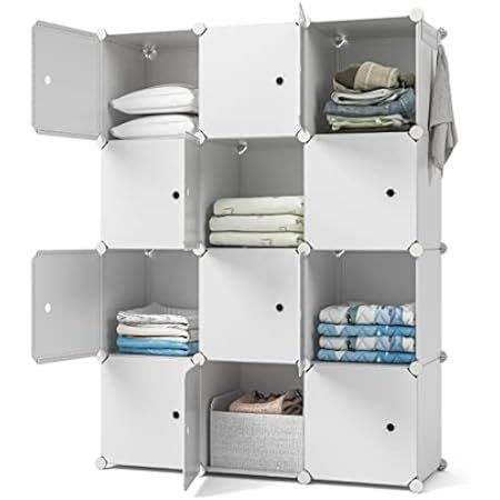 4 Tier Stackable Storage Shelf, Collapsible Closet Organizer Transparent Storage Boxes with Wheels for Home, Kitchen, Bedroom, Closet - 9015_Intexca : Amazon.ca: Home Storage With Doors, Organiser Son Dressing, Storage For Bedroom, White Pantry, Closet Storage Systems, Cube Storage Shelves, Storage Box On Wheels, Portable Wardrobe, Portable Closet