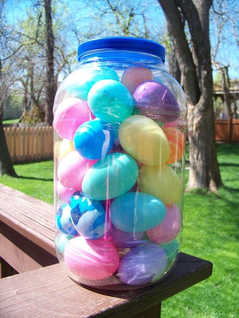 12 Indoor and Outside Easter Egg Hunt Ideas - Edventures with Kids Guessing Jar Ideas, Easter Jar, Easter Printable, Plastic Easter Eggs, Ways To Recycle, Spring Theme, Spring Activities, Easter Activities, Spring Holidays