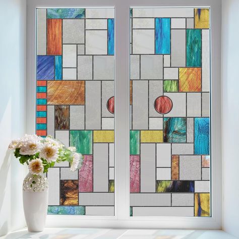 Amazon.com: Add.Heres 3D Stained Glass Window Film, Decorative Window Privacy Film for Bathroom,Front Door,Home, Sun Blocking Heat Control,Static Cling, Golden Ironwork 23.6inch x 35.4inch : Home & Kitchen Window Privacy Film, Velvet Corner Sofa, Stained Glass Window Film, Privacy Film, Window Privacy, Window Film Privacy, Glass Front Door, Static Cling, Dining Table Marble