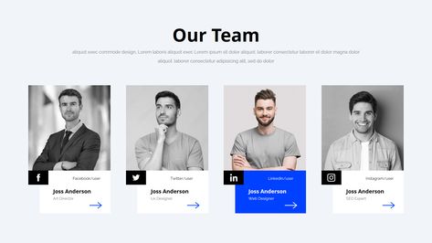 Team member introduction slide for powerpoint, keynote, google slides Meet The Team Powerpoint Slide, Team Page Website Design, Website Team Page Design, Web Profile Design, Member Profile Design, Team Website Page, Team Section Web Design, Team Slide Design, Website Team Page