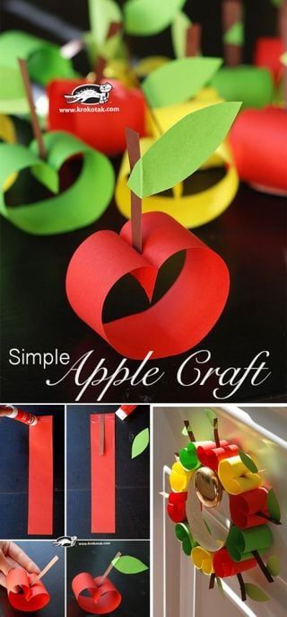 The Best Apple Activities and Craft Ideas! Apple Crafts, Paper Apple, September Crafts, Apple Craft, Apple Activities, Halloween Games For Kids, Apple Theme, Fall Craft, Autumn Crafts