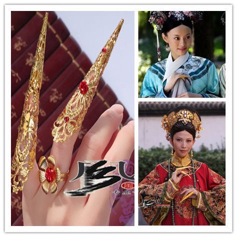 Armor Accessories, Ching Shih, Finger Accessories, Chinese Empress, Kufi Hat, Finger Cots, Chinese Ancient, Baroque Architecture, Kawaii Accessories