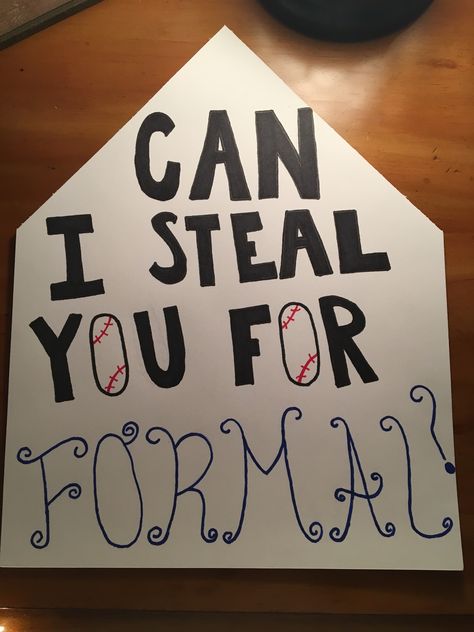 Prom Sign Ideas For Girlfriend, Baseball Winter Formal Proposal, Winter Formal Proposals Ideas, Baseball Sadies Proposal, Prom Signs Asking Girlfriends, Winter Formal Signs Girls Ask Guys, Baseball Promposal For Him, Prom Proposal Ideas For Guys, Winter Formal Proposal Ideas