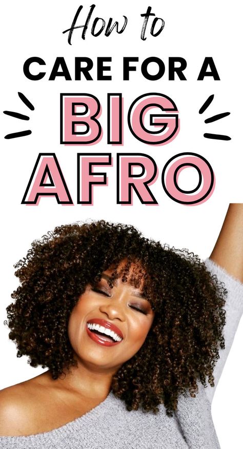 4C Hair Care isn't easy and in this post I explain how to take care of big afros. Learn my afro hair daily routine and learn everything about afro hair care. Natural Hair Care, Afro Hair Products Big Afros, Huge Afro, Healthy Afro Hair, Big Afro Hair, Afro Hair Products, Afro Hair Tips, Thick Hair Care, 4c Afro, Hair Care Natural