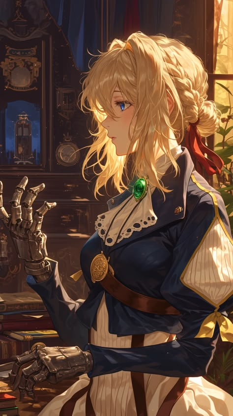 【VIOLET EVERGARDEN】 ⁀➷ Wallpaper ✪ Violet Evergarden Aesthetic, Violet Evergarden Fanart, Violet Evergarden Wallpaper, Violet Evergreen, Violet Evergarden Anime, Whatsapp Wallpaper Cute, Aesthetic Goth, The Ancient Magus Bride, Queen Anime