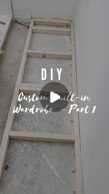 Diy Bedroom Cupboards, Diy Wood Wardrobe, How To Make Built In Wardrobes, How To Build A Built In Wardrobe, Building Cupboards Diy, Diy Built In Closet With Doors, Home Made Wardrobe Ideas, Diy Closet Bedroom, Wardrobe Next To Window