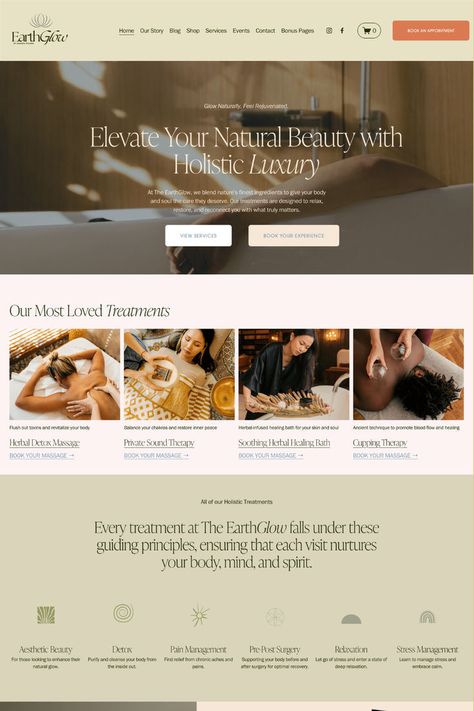 holistic spa template, wellness website design, eco-friendly site, chakra balancing template, intuitive healing Squarespace, mindful living template, spiritual wellness website, natural skincare site, energy healing template, organic spa website, reiki master website, plant-based wellness template, holistic therapy design, spiritual coach branding, wellness center site, sustainable spa template, yoga instructor website, serene spa design, botanical wellness template, holistic healing site. Naturopath Website Design, Spa Website Design, Retreat Branding, Brain Balance, Wellness Branding, Wellness Website, Head Spa, Luxury Wellness, Squarespace Website Templates