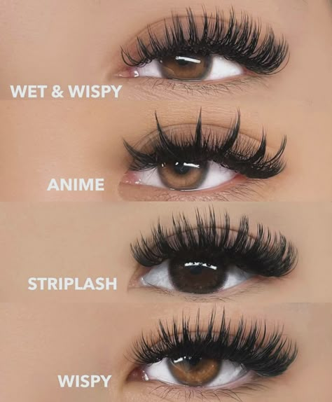 The most popular sets of 2024!! Comment your Favorite ❤️ #whispylashes #wetset #anime Anime Volume Lashes, Lashes Inspo Wispy, Anime Set Lashes, Cat Eye Wet Set Lash Extensions, Lashes Extensions Styles, Eyelashes Mapping, Different Types Of Lashes, Anime Lash Extensions, Eye Lashes Extensions