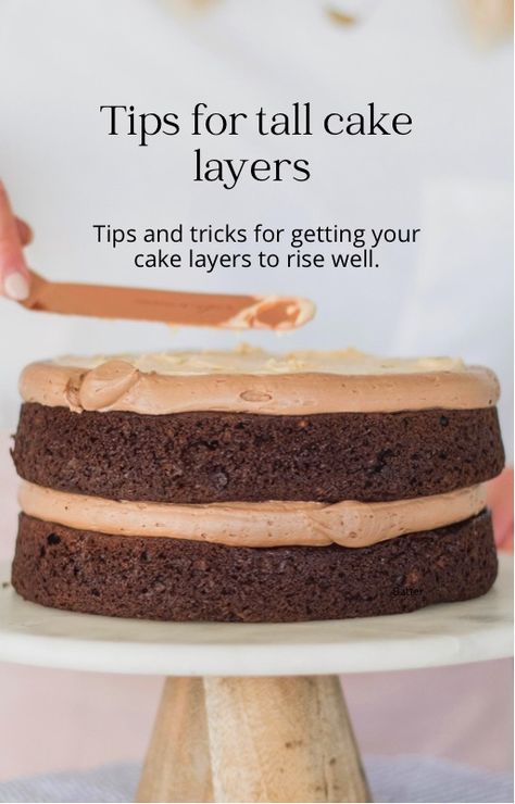 How to Bake Tall Cake Layers | Cake by Courtney Tall Round Cake, Cake By Courtney, 12 Inch Cake, Tall Cake, Two Layer Cakes, 60th Birthday Cakes, Cake Tips, Tall Cakes, Bake Cakes