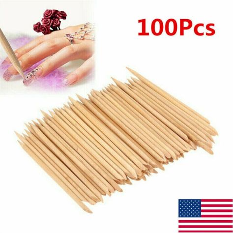 100 X Nail Art Orange Wood Sticks Cuticle Pusher Remover Pedicure Manicure Tools Nail Art Orange, Orange Stick, Manicure Nail Art, Orange Wood, Pedicure Manicure, Nail Bed, Wood Sticks, Wood Tools, Pedicure Tools