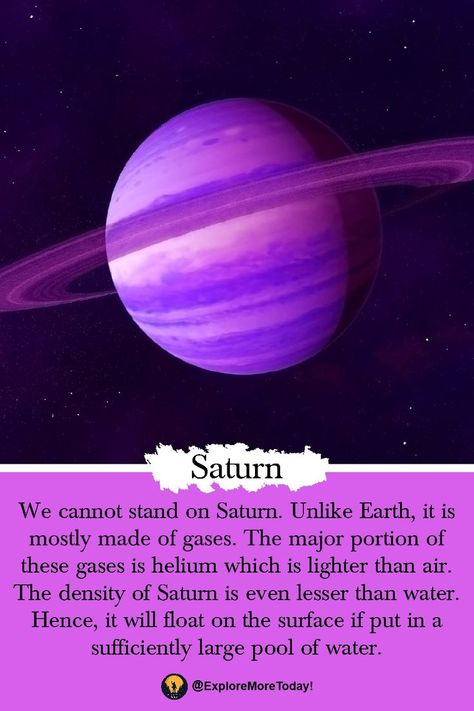 Amazing Facts About Saturn Saturn Project, Facts About Saturn, Ringed Planet, Planet Project, Saturn Planet, Astrology Planets, Fact Of The Day, Daily Facts, Did You Know Facts