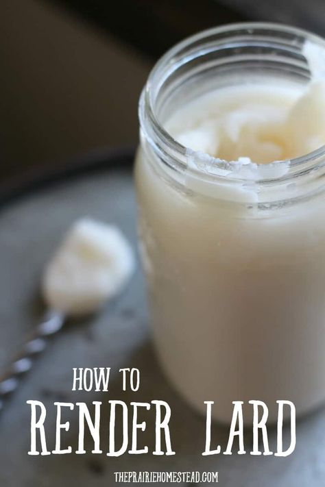 Render Lard, Rendering Lard, Prairie Homestead, How To Render, Survival Food, Preserving Food, Canning Recipes, Survival Skills, Cooking Tips