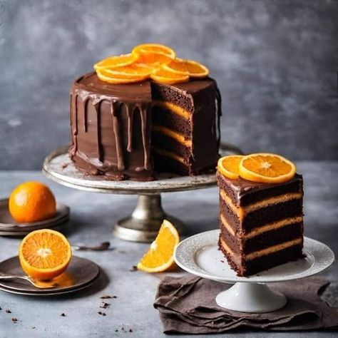 Jamie Oliver Familly ! | 🍫🍊 Indulge in the ultimate Chocolate Orange Cake Layer | Facebook Chocolate Orange Layer Cake, Choc Orange Cake, Chocolate Orange Birthday Cake, Orange Buttercream Cake, Orange Layer Cake Recipe, Orange Desserts, Orange Layer Cake, Orange Birthday Cake, Chocolate Orange Cake