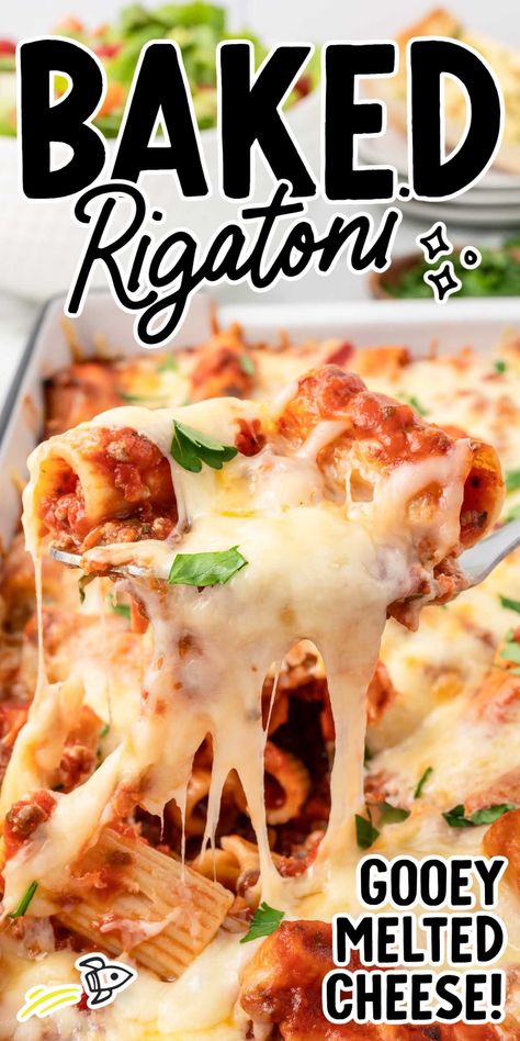 Baked Rigatoni Spaghetti Bake Recipe, Rigatoni Noodles, Pasta And Cheese, Spaghetti Bake, Baked Rigatoni, Pasta Side Dishes, Macaroni Recipes, Mild Italian Sausage, Beef Casserole Recipes