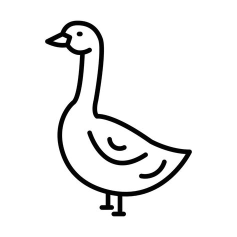 Goose Outline, Goose Drawing, Animal Vector, The Goose, Vector Drawing, Vector Art, Vector Free, Royalty Free, For Free