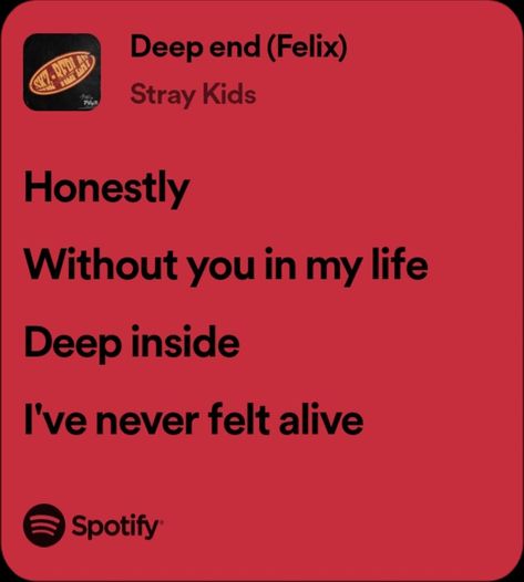 SKZ "Deep End" lyrics #songs #music #love #song #musician #trending #instagram #instagood #singer #bgm #hiphop #dance #party #bollywood #musically #rap #instamusic #dj #pop #musicproducer #englishsongs #beats #lyrics #bass #musicvideo #tiktok #trap #follow #melody #newsong #spotify Deep End Lyrics, Straykids Lyrics, Skz Lyrics, Skz Quotes, Lyrics Deep, Lyrics Kpop, Hiphop Dance, Kpop Lyrics, Spotify Songs