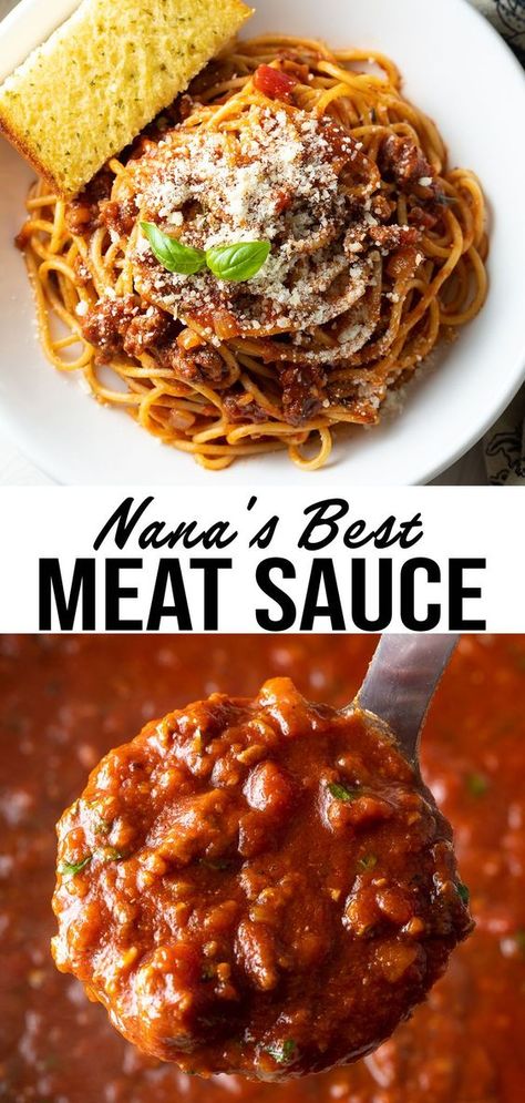 Homemade Spaghetti Sauce With Sausage, Spaghetti Sauce With Wine, Speggetti Sauce Recipe Homemade, All Day Spaghetti Sauce, Spagetti Sauce Home Made, Speggetti Sauce Recipe Meat, Speggetti Sauce Recipe, Chunky Spaghetti Sauce, Spaghetti Sauce Homemade