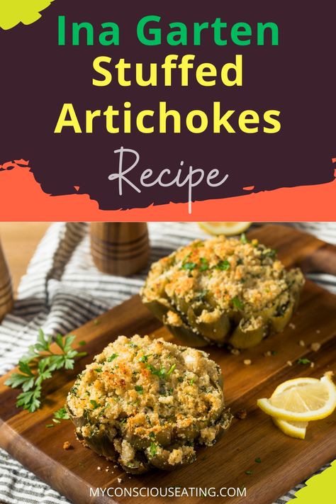 Stuffed artichokes on a festive table Stuffed Artichoke Bottoms Recipes, Artichoke Bottoms Recipes, Stuffed Artichoke Recipes, Stuffed Artichoke Bottoms, Artichoke Bottoms, Artichoke Bread, Stuffed Artichokes, Baked Artichoke, Edamame Salad