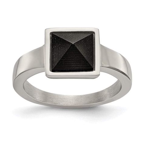 Stainless Steel Solid Black Carbon Fiber Geometric Band Ring Fashion Jewelry For Women Gifts For Her Flat Ring, Band Fashion, Wedding Ring Styles, Stainless Steel Polish, Packaging Gift, Geometric Ring, Stainless Steel Ring, Gift Pouch, Ring Fit