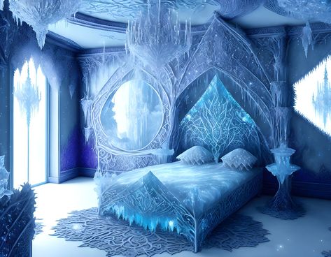 Bed Chandelier, Frozen Themed Bedroom, Frozen Decor, Mist Hashira, Crystal Furniture, Comfy Room, 3rd Life, Royal Bedroom, Crazy Home