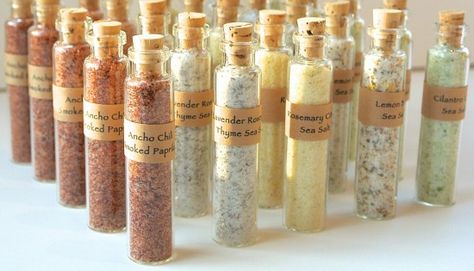 Flavored Sea Salt - Wedding Favors Salt Favors, Dinners Ideas, Creative Wedding Favors, Inexpensive Wedding Favors, Candy Wedding Favors, Best Wedding Favors, Wedding Favors Fall, Wedding Favors Cheap, Rustic Wedding Favors