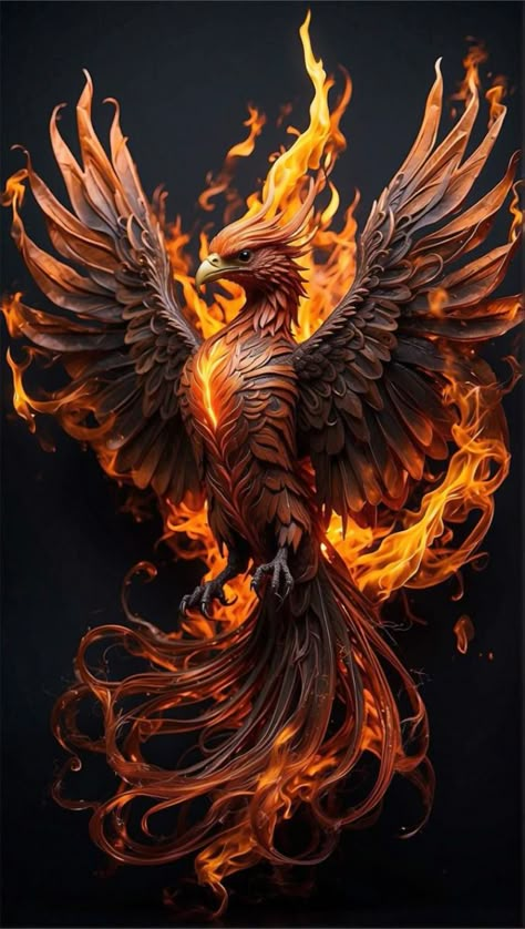 Feniks Tattoo, Tato Phoenix, Rising Phoenix Tattoo, Phoenix Bird Art, Phoenix Wallpaper, Phoenix Images, Phoenix Artwork, Phoenix Tattoos, Phoenix Tattoo Design