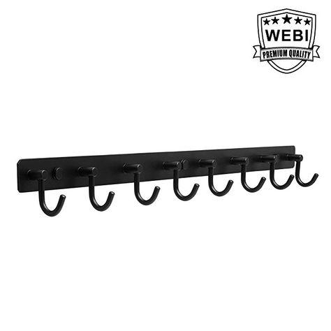 WEBI Coat Hook Iron Hanger Rack for Dog Pet Leash, Hats, Keys, Bath Towels, Robe, Clothes with 8 Hooks,Wall Mount Closet Clothing Bathroom Garage Home Organization Storage, Decorative Gift Wall Mount Closet, Wall Hangers For Clothes, Wall Mounted Closet, Metal Coat Hangers, Wall Hook Rack, Coat Hooks Wall Mounted, Closet Clothing, Rustic Ladder, Beautiful Entryways