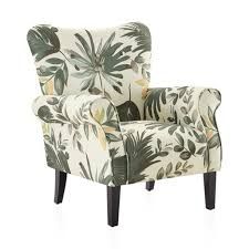 BELLEZE Accent Chair Armchair for Living Room - Allston (Green Floral) - Walmart.com Floral Armchair, Wingback Accent Chair, Sitting Chair, Accent Chairs & Armchairs, Living Room Cushions, Chair For Living Room, Linen Armchair, Perfect Chair, Modern Accent Chair