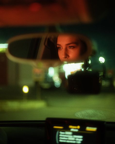 Late City Nights, Cinematic Night Scene, Car Photoshoot At Night, Cinematic Car Scene, Night Aesthetic Portrait, Car Self Portrait, Car Shots Cinematography, Car Video Shoot Ideas, Car Night Photography