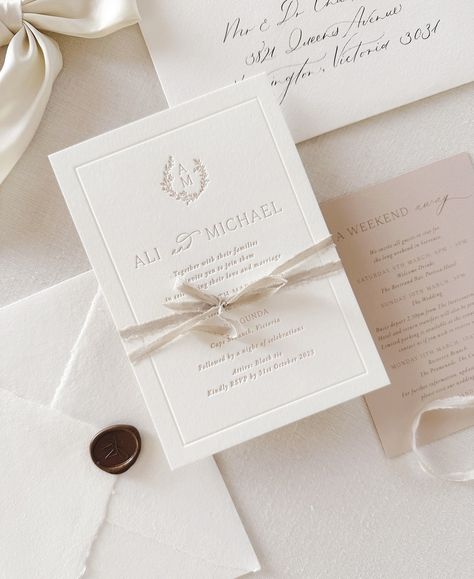 Letterpress Invitations Wedding, Pearl Wedding Invitations, Letterpress Wedding Invitation Suite, Stationary Wedding, Money Wedding, Square Wedding Invitations, Wedding Invitation Trends, Letterpress Wedding Invitation, Classy Wedding Invitations