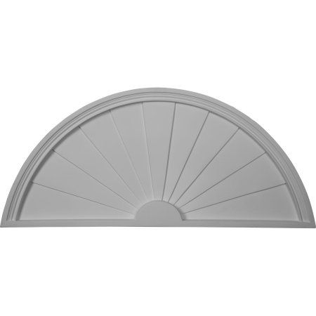 Ekena Millwork P Architectural accent Half Round Sunburst Pediment, Multicolor Half Circle Window, Arched Window Coverings, Half Moon Window, Arched Window Treatments, Indoor Shutters, Corner Moulding, Wood Arch, Door Casing, Window Color