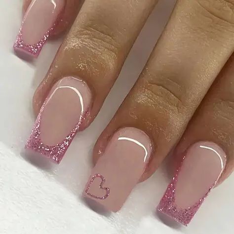 Temu | Explore the Latest Clothing, Beauty, Home, Jewelry & More Fake Nails Designs, Nagel Tips, Easy Nails, Girly Acrylic Nails, Coffin Press On Nails, Her Nails, Short Square Acrylic Nails, Short Acrylic Nails Designs, Pink Acrylic Nails