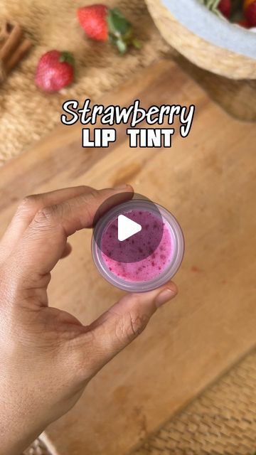 @nehadeepakshah on Instagram: "🍓Strawberry Lip Tint At Home !!! It will take you 5 mins only to make this. 1 Strawberry 1 tsp Grated Beetroot This should give you 1 tbsp Juice 1 tbsp total juice 2 tbsp Petroleum Jelly 1/2 tsp Coconut Oil You can add a Vitamin E capsule to this also Simply mix, refrigerate it for 10 mins & you can simply use this whenever 🌟 Vishesh Tippani - Just make sure the juice is fine & it has no pieces of fruit - Mix it really well until homogenous #StrawberryLipTint #Liptint #Homemade" How To Make Lip Tint At Home, How To Make Lip Oil At Home, Homemade Lip Oil, How To Make Jelly, Vitamin E Capsules, Lip Gloss Homemade, Lip Tints, Fruit Mixes, Petroleum Jelly