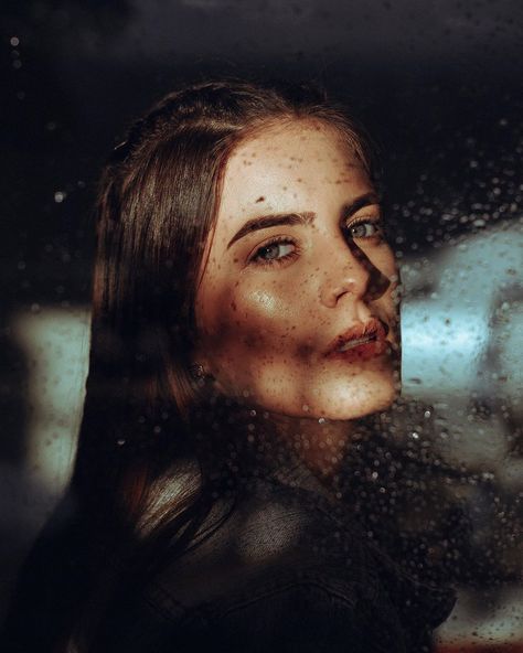 Wet Window Photography, Moody Self Portrait, Rain Portrait Photography, Rain Portrait, Moody Portrait Photography, Rainy Day Ideas, Soft Vibe, Rainy Day Photography, Theme Photoshoot