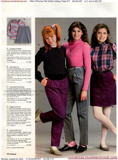 1980s Fashion Catalog, Vintage Catalogue Fashion, 1984 Aesthetic Outfits, 1980s Catalog, 80s Winter Fashion, Retro Outfits 90s Women, 80s Fashion Outfits 1980s, Fashion Square Mall, Decades Outfits