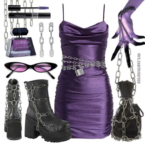 Purple Grunge Outfits, Monster High Aesthetic Outfit, Shoes Demonia, Consert Outfits, Spectra Vondergeist, Purple Y2k, Taylor Swift Tour Outfits, Queen Fashion, Purple Outfits