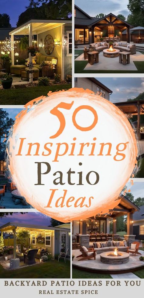 RETREAT STYLE BACKYARD PATIO IDEAS - Create An Outside Oasis: Be inspired by these patio decor ideas, from comfortable seating options to atmospheric lighting, all chosen to amplify the beauty and practicality of your outdoor area. You'll find a variety of design inspirations and DIY tips to help you transform your patio into an enchanting retreat for you and your guests!  .  .  #patio #patioideas #patiodecor #patiodesign #home #homeideas #realestatespice Patio Pavilion Ideas, Backyard Gazebo Decorating Ideas, Patio Designs And Ideas Layout, Awesome Backyard Ideas, Patios Ideas Backyard, Outside Oasis, 4 Season Sunroom Ideas, Gazebo Decorating Ideas, Patio Oasis Ideas