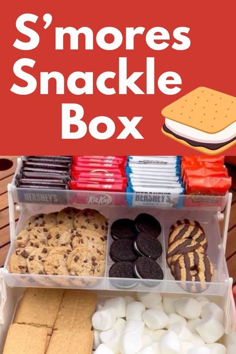 S'mores Snackle Box — SavingsMania Kids Snack Box, Jet Puffed Marshmallows, Fudge Stripe Cookies, Snackle Box, Dollar Tree Storage, Disney Money, Christmas Savings, Money Frugal, Kids Vacation