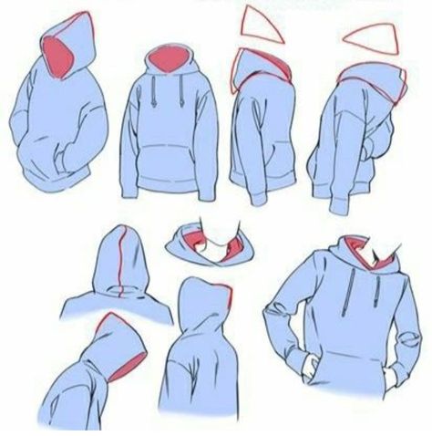 Hoodie Drawing Reference, Draw Clothes, Anime Uniform, Hoodie Drawing, Drawing Anime Clothes, 캐릭터 드로잉, Character Poses, Reference Poses, Drawing Clothes