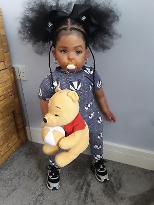 !... CUSTOM REBORN TODDLER "TIBBY"...! Reborn Babies Black, Real Looking Baby Dolls, African American Baby Dolls, Babies Black, Reborn Baby Boy Dolls, Reborn Toddler Girl, Life Like Baby Dolls, American Baby Doll, Real Life Baby Dolls