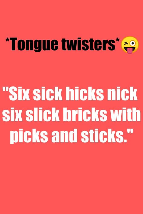 #tonguetwisters #tonguetwister #english #pronunciation #englishlanguage #learningenglish #englishlearning #speaking #americanenglish #tongue #practice #pronunciationclass #learningbydoing #listening #know #thankyou #thanks #tonguetwisterchallenge #tonguesplit #tonguesout #kids Funny Tongue Twisters, Tongue Twisters, English Grammar Worksheets, Grammar Worksheets, American English, English Grammar, Riddles, English Language, Learn English