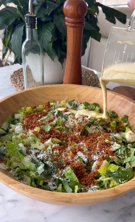 Grilled Chicken Caesar Salad with Toasted Breadcrumbs Everything Delish, Grilled Chicken Caesar, Chicken Caesar Salad Recipe, Grilled Chicken Caesar Salad, Caesar Salad Recipe, Chicken Caesar, Chicken Caesar Salad, Party Dishes, Citrus Chicken